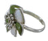 Flower Turquoise Mother Of Pearl Silver Southwest Ring Size 6-1/4 QX75829